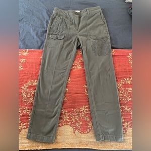 J Jill olive green jeans pants